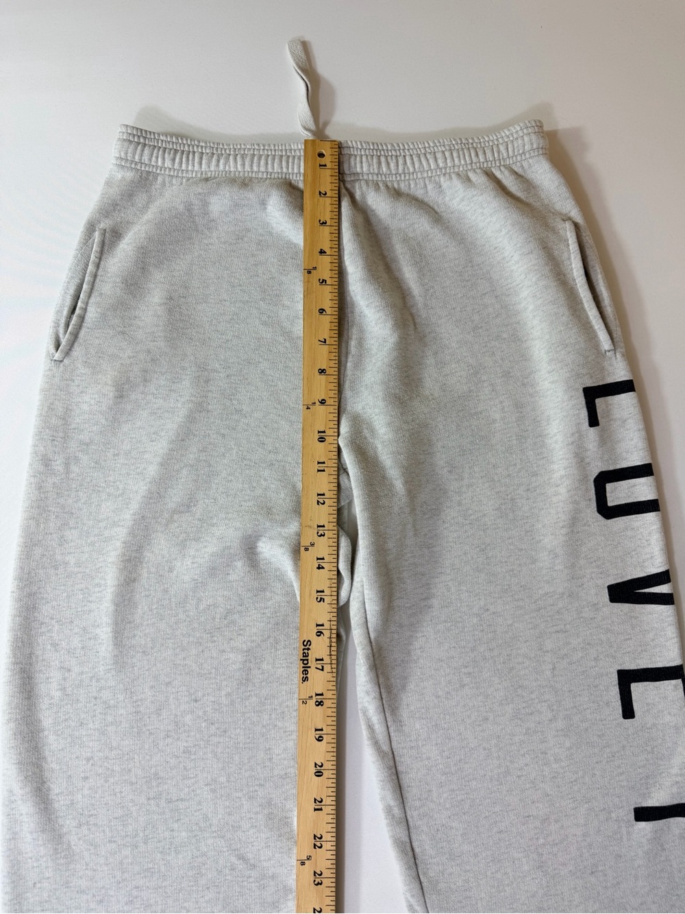 Victoria’s Secret LOVE PINK Gray Jogger Sweatpants Drawstring Women’s Sz Medium - Picture 3 of 5
